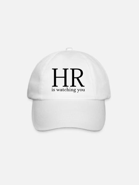 hr is watching you - Baseballkappe - Weiß/Weiß
