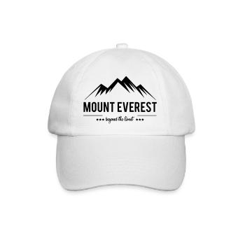 Mount Everest jenseits der Grenze - Baseballkappe - Weiß/Weiß - Vorne