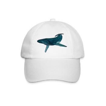 Buckelwal blanko - Baseballkappe - Weiß/Weiß - Vorne