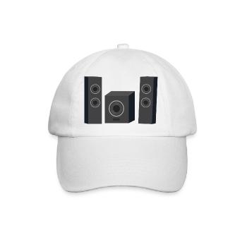 Lautsprecher Boxen - Baseballkappe - Weiß/Weiß - Vorne