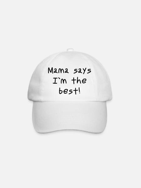 Son Mama Love - Baseballkappe - Weiß/Weiß