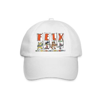 Vorname Felix - Baseballkappe - Weiß/Weiß - Vorne