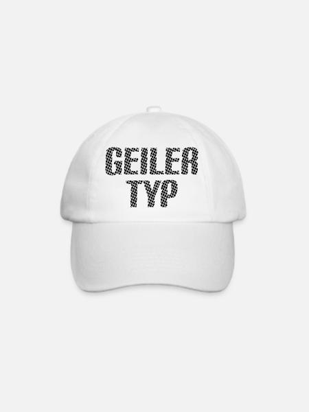 geiler typ schwarz - Baseballkappe - Weiß/Weiß