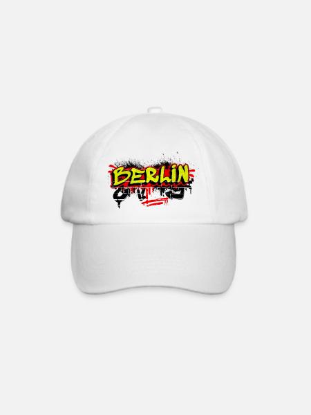 Berlin Graffiti Design - Baseballkappe - Weiß/Weiß