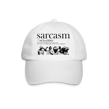 Sarcasm Definition - Baseballkappe - Weiß/Weiß - Vorne