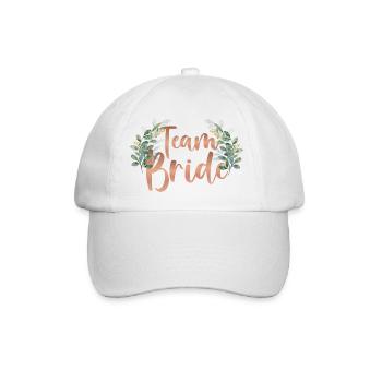 Team Bride Shirt - Baseballkappe - Weiß/Weiß - Vorne