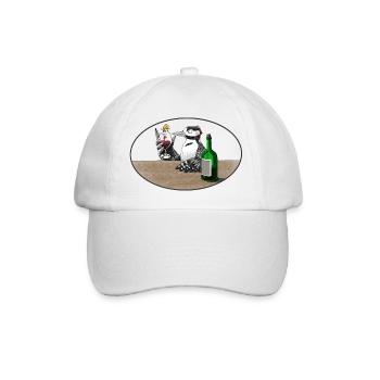 Schluckspecht - Baseballkappe - Weiß/Weiß - Vorne