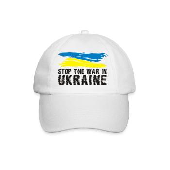 den Krieg in der Ukraine beenden - Baseballkappe - Weiß/Weiß - Vorne