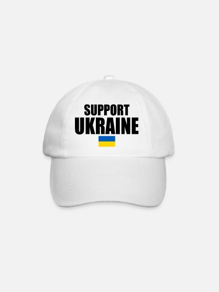 Support ukraine - Baseballkappe - Weiß/Weiß