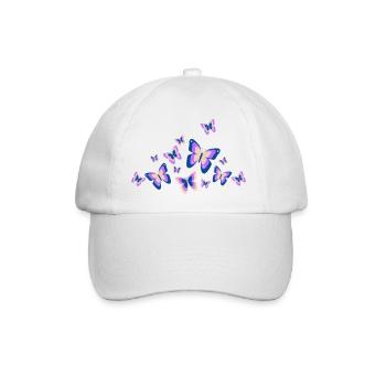 Schmetterling Falter Insekten Frühling Sommer bunt - Baseballkappe - Weiß/Weiß - Vorne