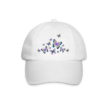 Schmetterling Falter Insekten Frühling Sommer bunt - Baseballkappe - Weiß/Weiß - Vorne