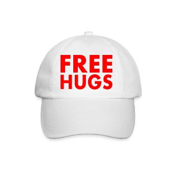 Free hugs - Baseballkappe - Weiß/Weiß - Vorne