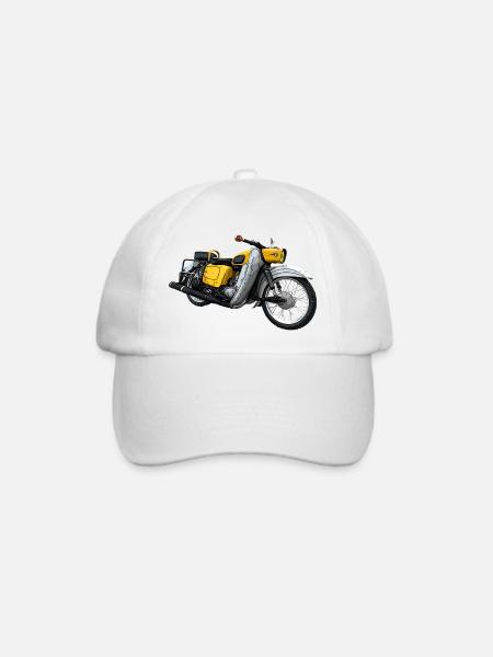 MZ ES 125 150 Motorrad - Baseballkappe - Weiß/Weiß