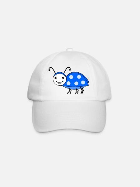 Maikäfer blau - Baseballkappe - Weiß/Weiß
