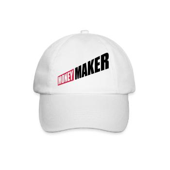 Unternehmer Money Maker Logo - Baseballkappe - Weiß/Weiß - Vorne
