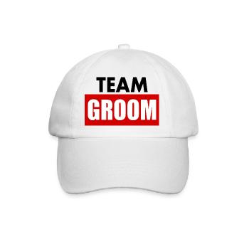 Team groom - Baseballkappe - Weiß/Weiß - Vorne