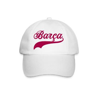 barca swoosh - Baseballkappe - Weiß/Weiß - Vorne
