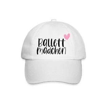 Ballett Mädchen Ballerina Balletttänzerin Geschenk - Baseballkappe - Weiß/Weiß - Vorne