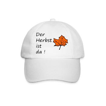 Der Herbst ist da ! - Baseballkappe - Weiß/Weiß - Vorne