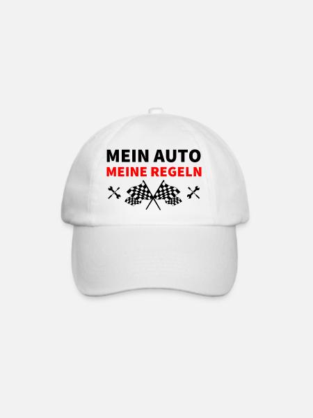 Auto - Baseballkappe - Weiß/Weiß