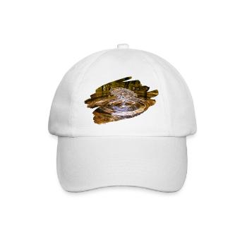 Wassertropfen - Baseballkappe - Weiß/Weiß - Vorne