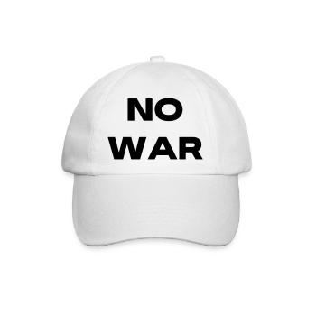 No WAR - kein Krieg - Baseballkappe - Weiß/Weiß - Vorne