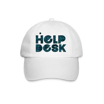 Helpdesk IT-Support-Geek Computer-Computer-Geek - Baseballkappe - Weiß/Weiß - Vorne