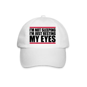 im not sleeping Zitat - Baseballkappe - Weiß/Weiß - Vorne