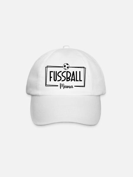 Fussballmama Design für stolze Mütter - Baseballkappe - Weiß/Weiß