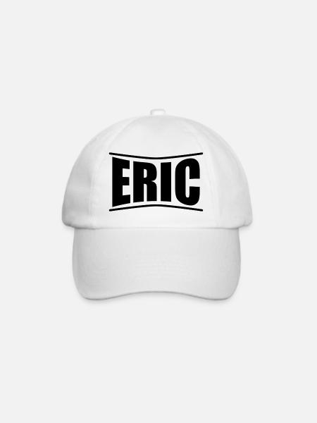 T-Shirt Eric T-Shirt Geschenkidee - Baseballkappe - Weiß/Weiß