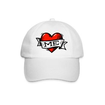 Herz - Band - Me (I Love Me) - Baseballkappe - Weiß/Weiß - Vorne