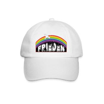 RAINBOW Regenbogen FRIEDEN - Baseballkappe - Weiß/Weiß - Vorne