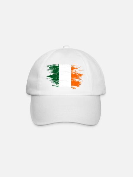 Irland Flagge used - Baseballkappe - Weiß/Weiß