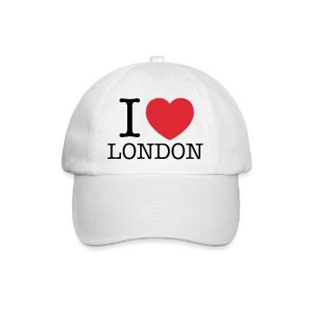 Ich liebe London | Ich liebe LDN | I Herz London - Baseballkappe - Weiß/Weiß - Vorne