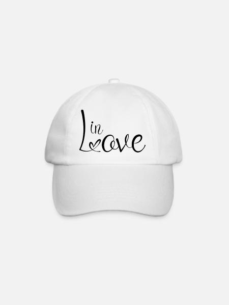 In Love - Baseballkappe - Weiß/Weiß