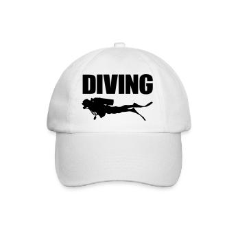 Diving - Baseballkappe - Weiß/Weiß - Vorne
