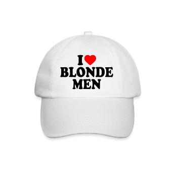 I love blonde men - Baseballkappe - Weiß/Weiß - Vorne