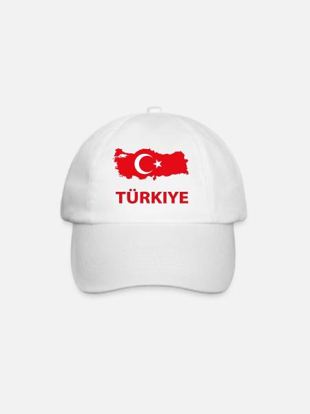 Türkiye - Baseballkappe - Weiß/Weiß