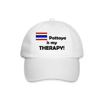 Pattaya is my Therapy - Baseballkappe - Weiß/Weiß - Vorne