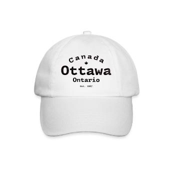 Ottawa 1867 Emblem Vintage - Baseballkappe - Weiß/Weiß - Vorne