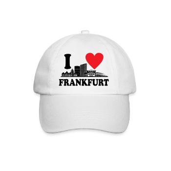 I love FFM - Baseballkappe - Weiß/Weiß - Vorne