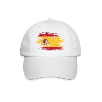 Spanien Flagge used - Baseballkappe - Weiß/Weiß - Vorne