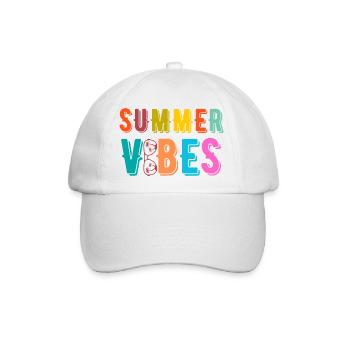 Sommerliche Vibes - Baseballkappe - Weiß/Weiß - Vorne