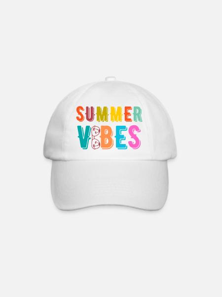 Sommerliche Vibes - Baseballkappe - Weiß/Weiß