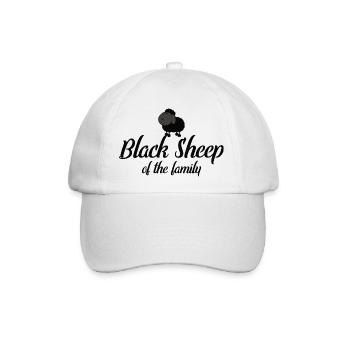 Black Sheep Of The Family | Schwarzes Schaf Humor - Baseballkappe - Weiß/Weiß - Vorne