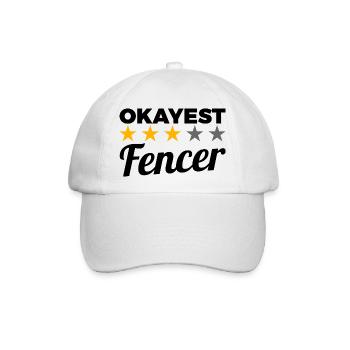 Okayest Fechter - Baseballkappe - Weiß/Weiß - Vorne