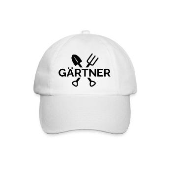 Gärtner Garten Leidenschaft Symbol grün Wald icon - Baseballkappe - Weiß/Weiß - Vorne
