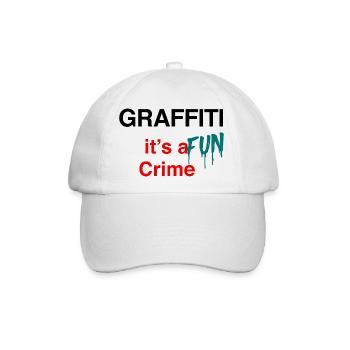 Graffiti-Straßenkunst - Baseballkappe - Weiß/Weiß - Vorne