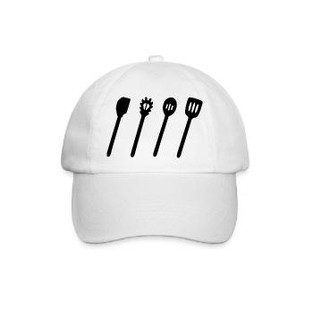 Kochlöffel Set - Baseballkappe - Weiß/Weiß - Vorne