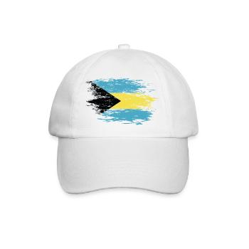 Bahamas Flagge used - Baseballkappe - Weiß/Weiß - Vorne